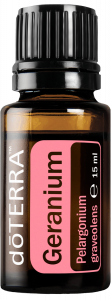 Bouteille huile essentielle Géranium dōTERRA (Pelargonium graveolens)